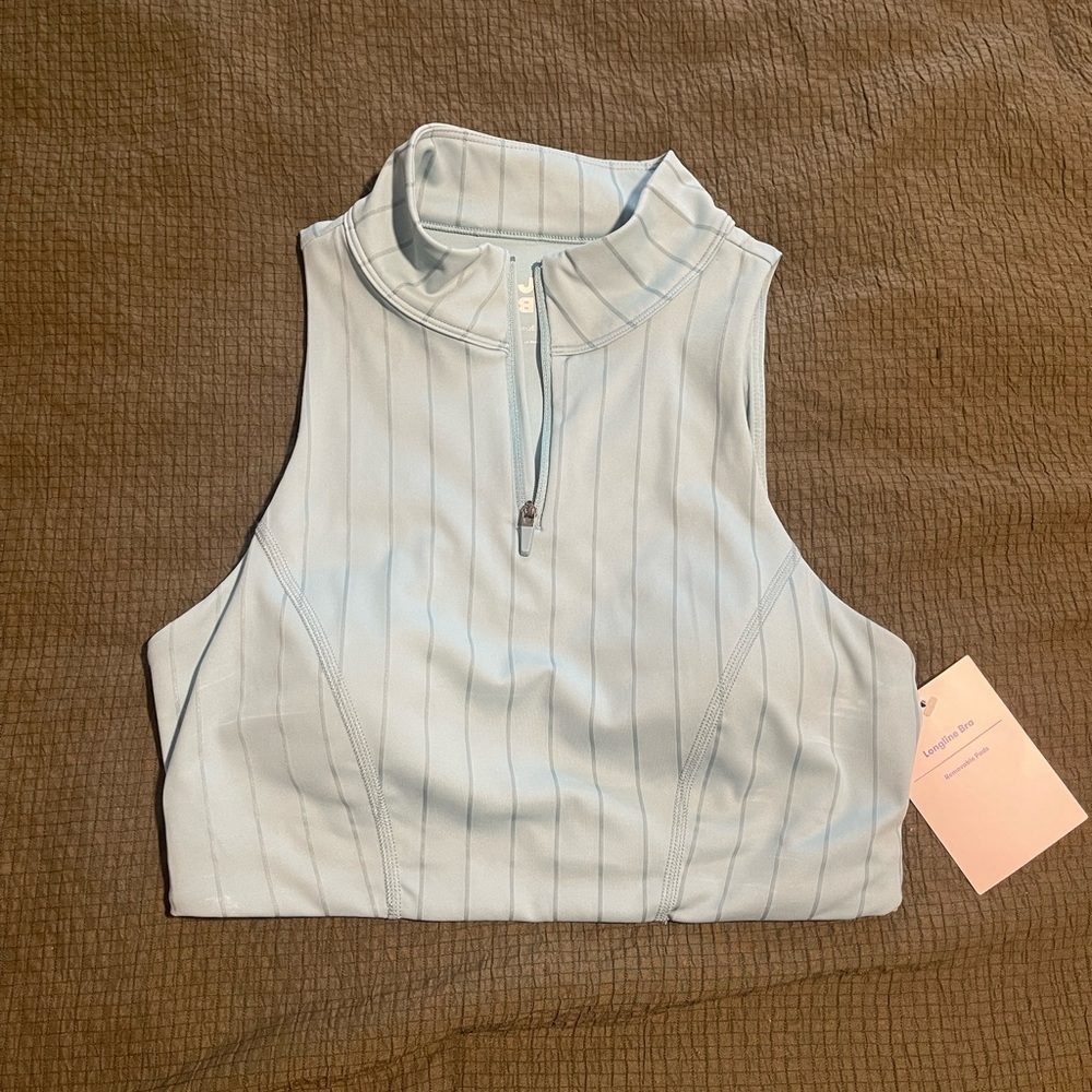 Joylab blue longline zip up bra